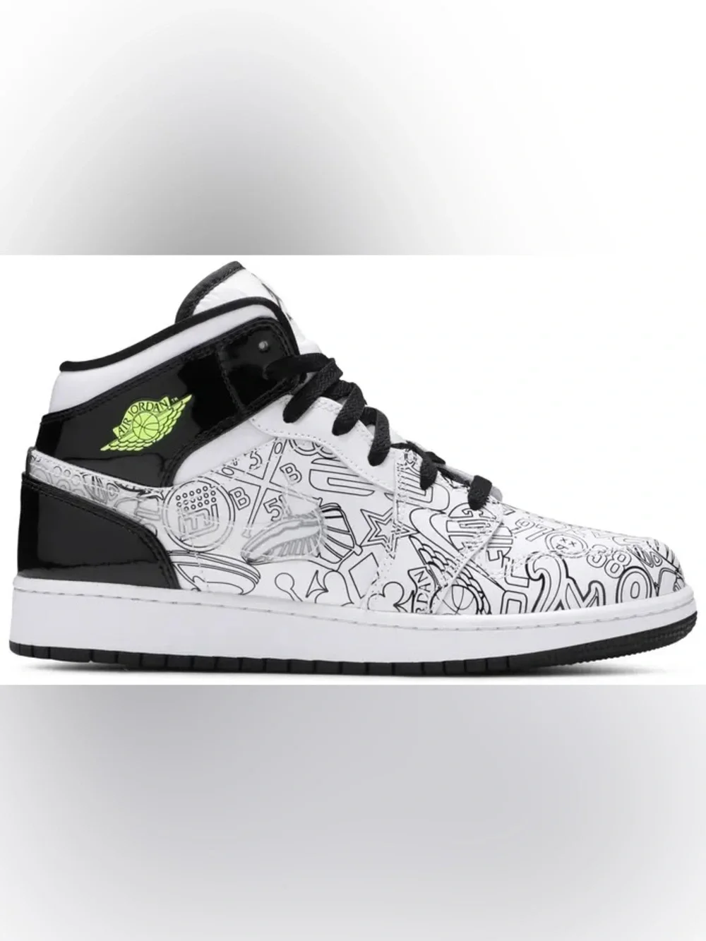 Air Jordan 1 Mid SE GS 'DIY' Sneakers Size 7 Youth